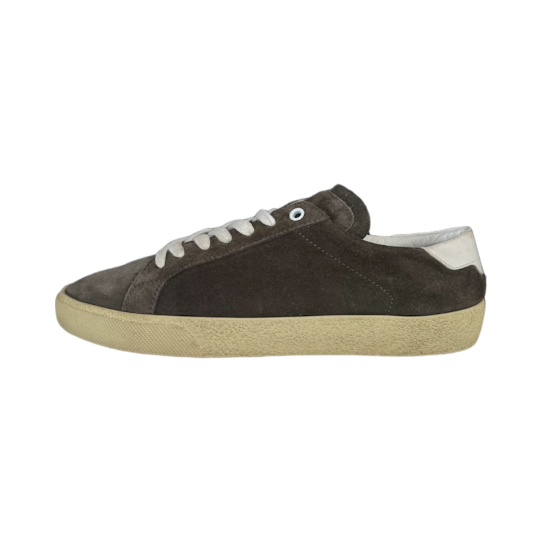 SAINT LAURENT SL 06 SUEDE BROWN SNEAKERS | EU 40