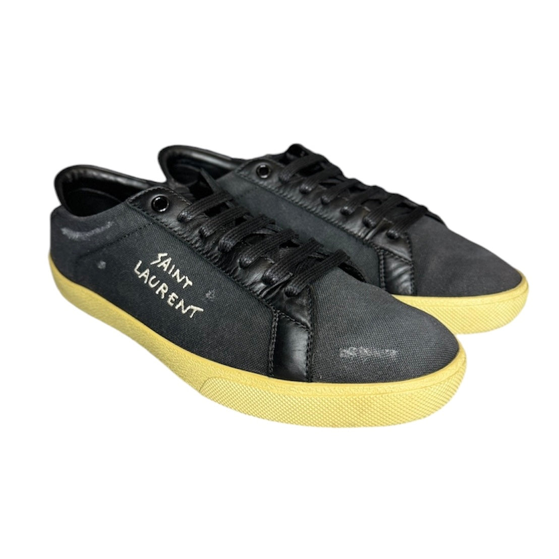 SAINT LAURENT COURT CLASSIC SNEAKER BLACK | SIZE: 41