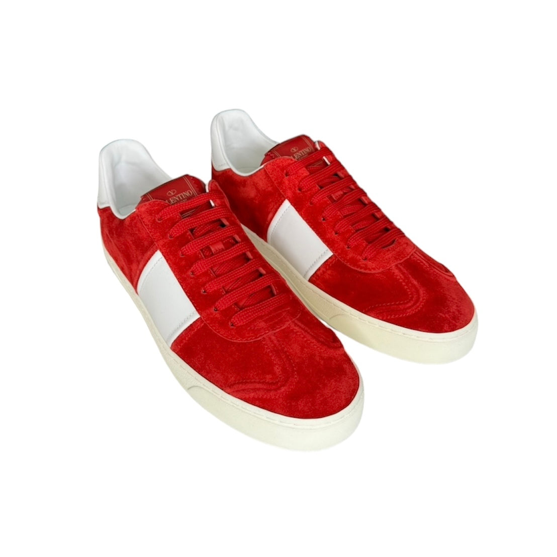 VALENTINO FLYCREW RED SUEDE SNEAKER / EU 41