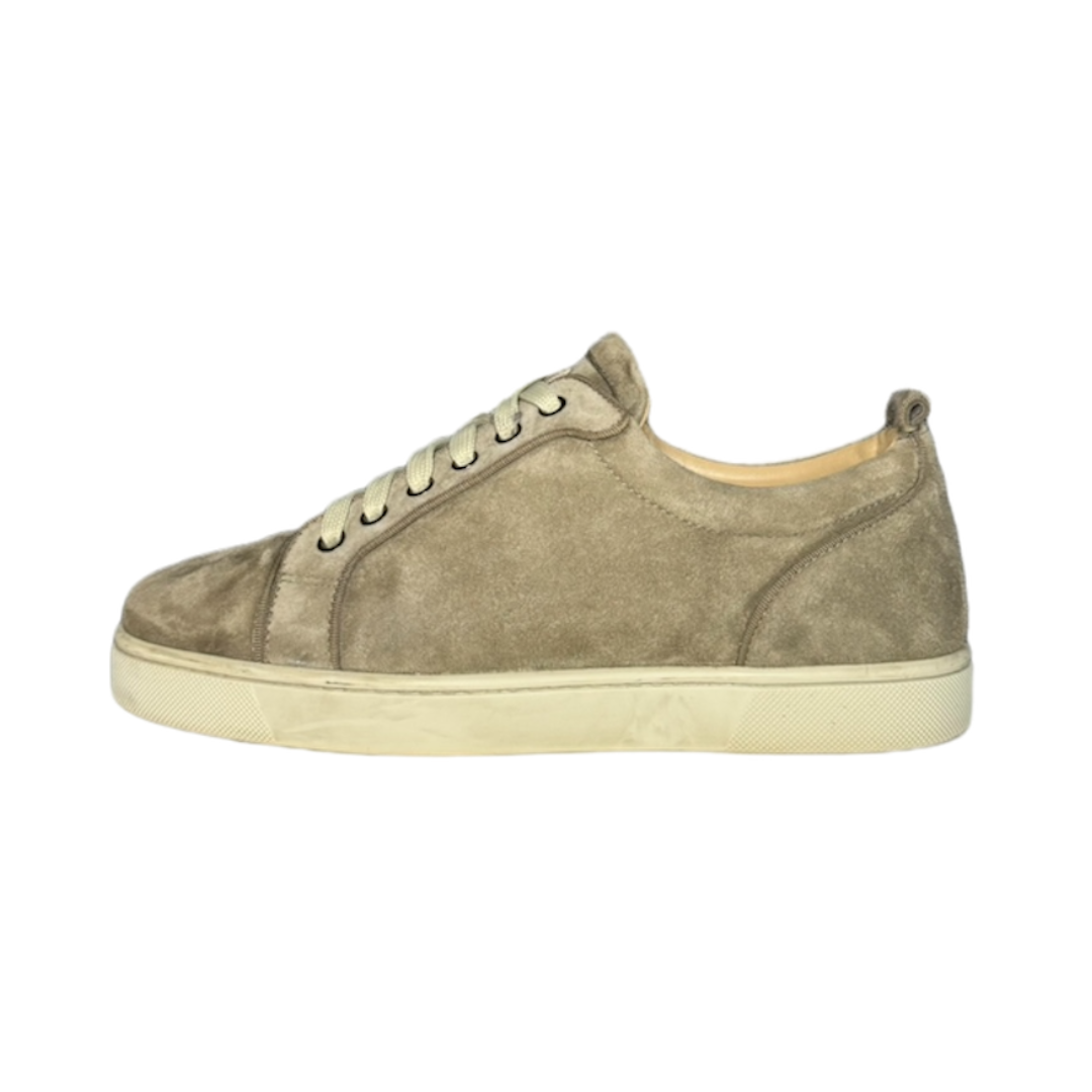 CHRISTIAN LOUBOUTIN BEIGE SPIKELESS SUEDE SNEAKER / EU 40