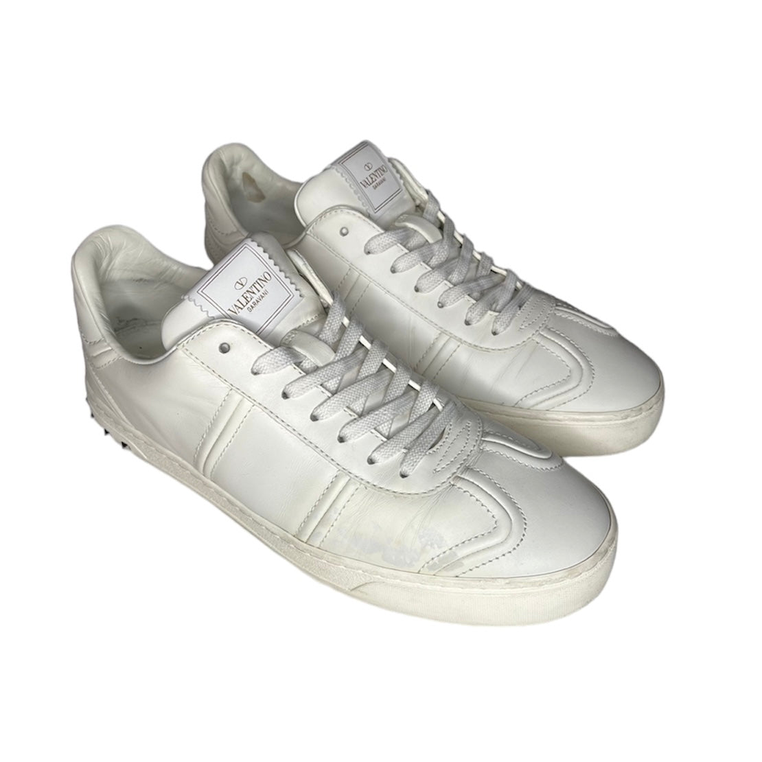 VALENTINO WHITE FLYCREW LEATHER SNEAKER / EU 41