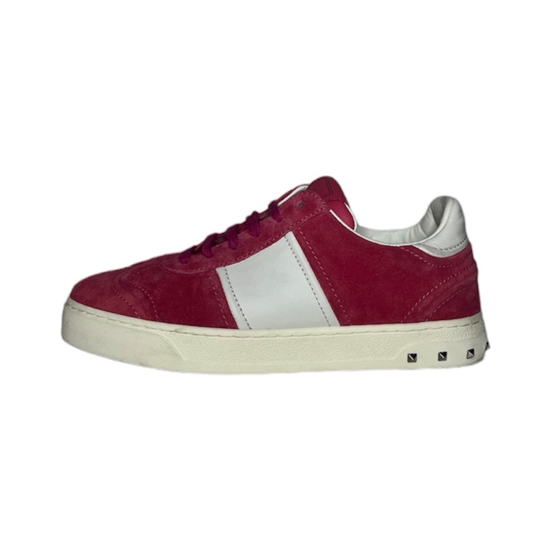 VALENTINO PINK SUEDE FLYCREW SNEAKER / EU 36.5