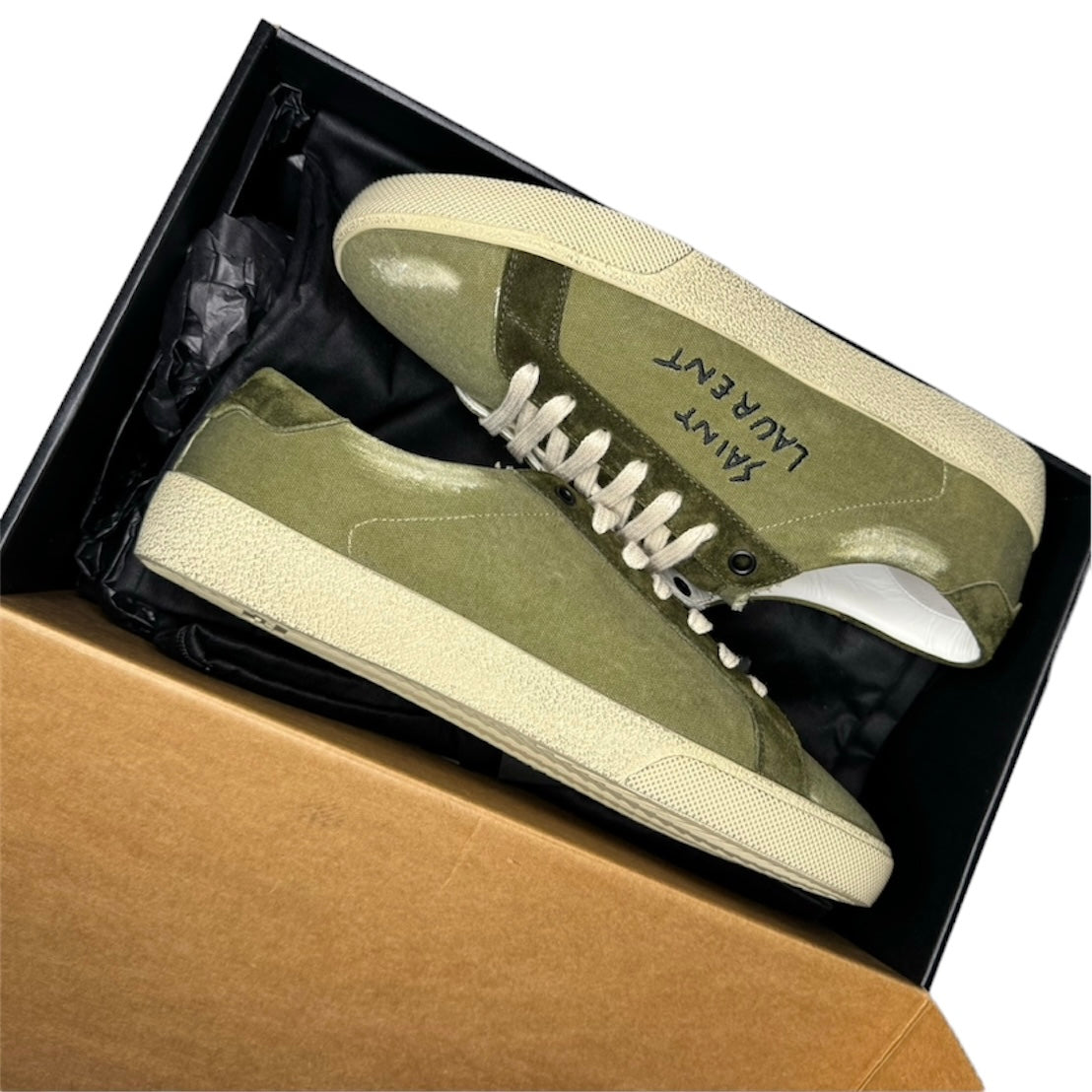 SAINT LAURENT GREEN COURT CLASSIC SNEAKER / EU 41