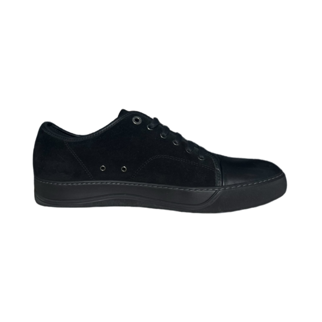 LANVIN DBB1 CAP TOE BLACK SUEDE SNEAKER | EU 44