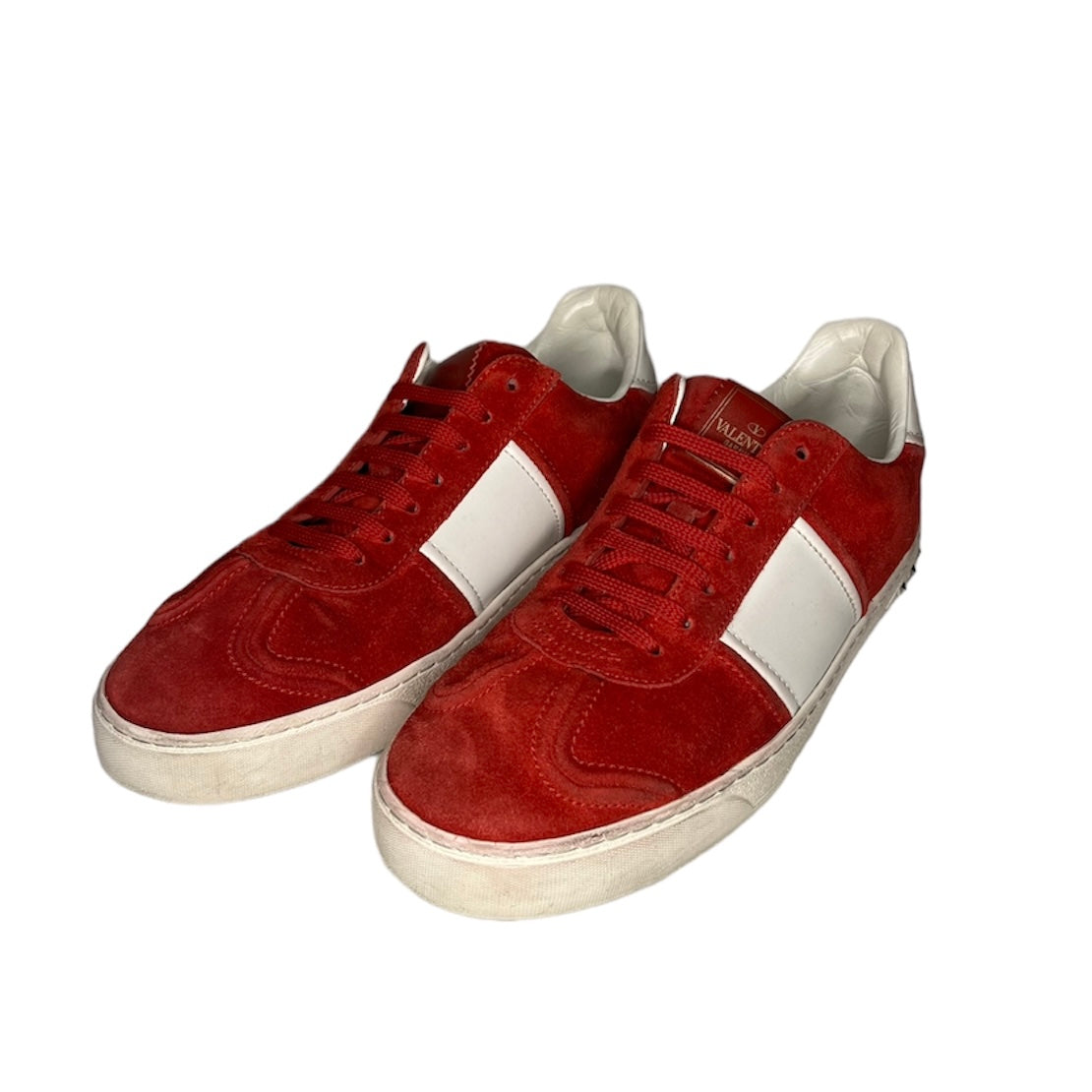 VALENTINO RED FLYCREW SUEDE SNEAKER / EU 41