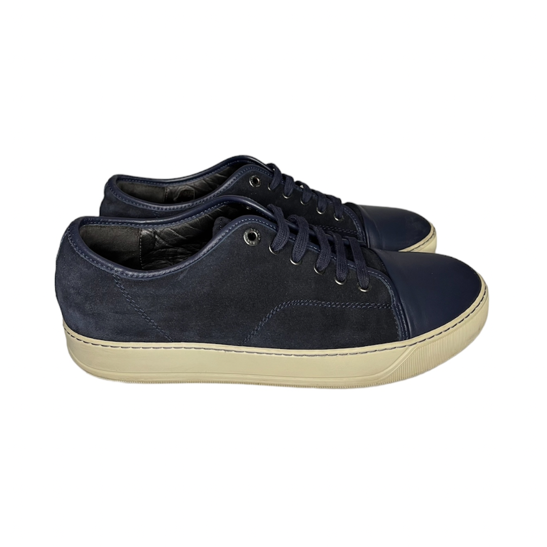 LANVIN NAVY DBB1 CAP TOE SNEAKER / UK 8