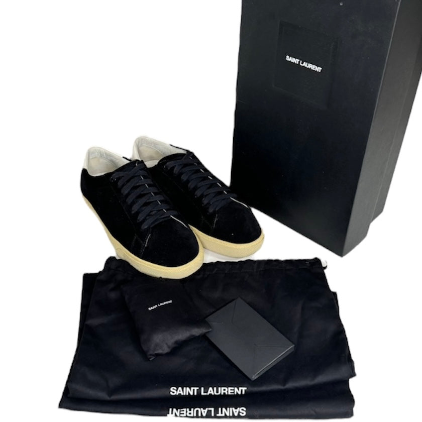 SAINT LAURENT SL 06 BLACK SUEDE SNEAKER / EU 40