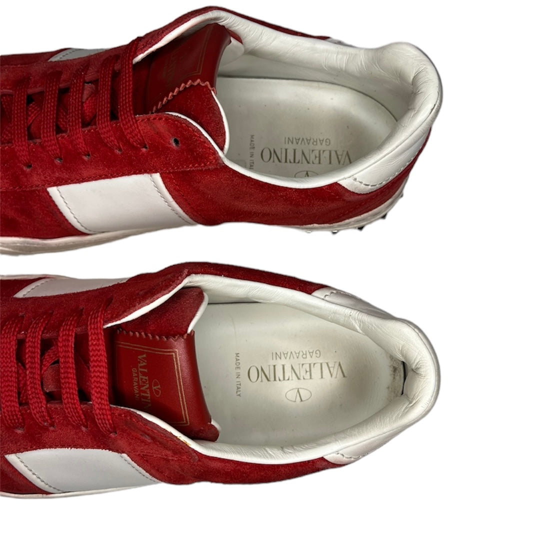 VALENTINO RED FLYCREW SUEDE SNEAKER / EU 41