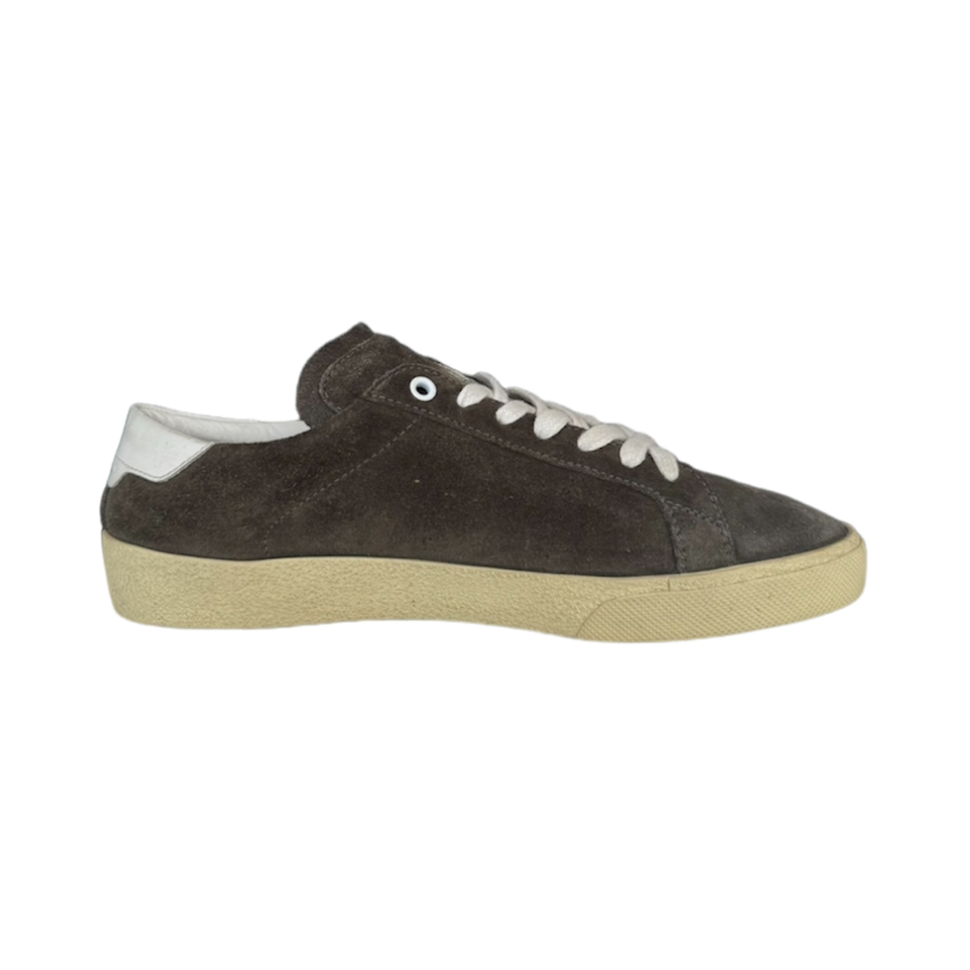 SAINT LAURENT SL 06 SUEDE BROWN SNEAKERS | EU 40