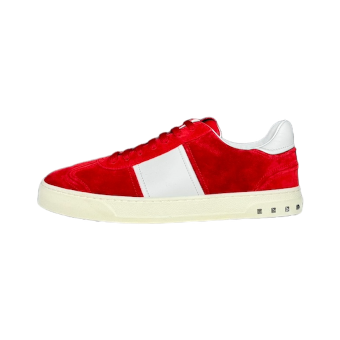 VALENTINO FLYCREW RED SUEDE SNEAKER / EU 41