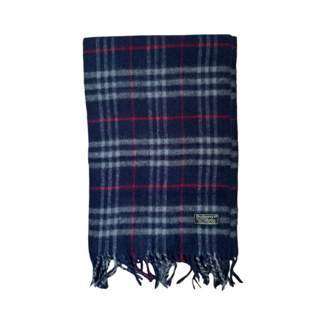 BURBERRY WOOL SCARF NAVY