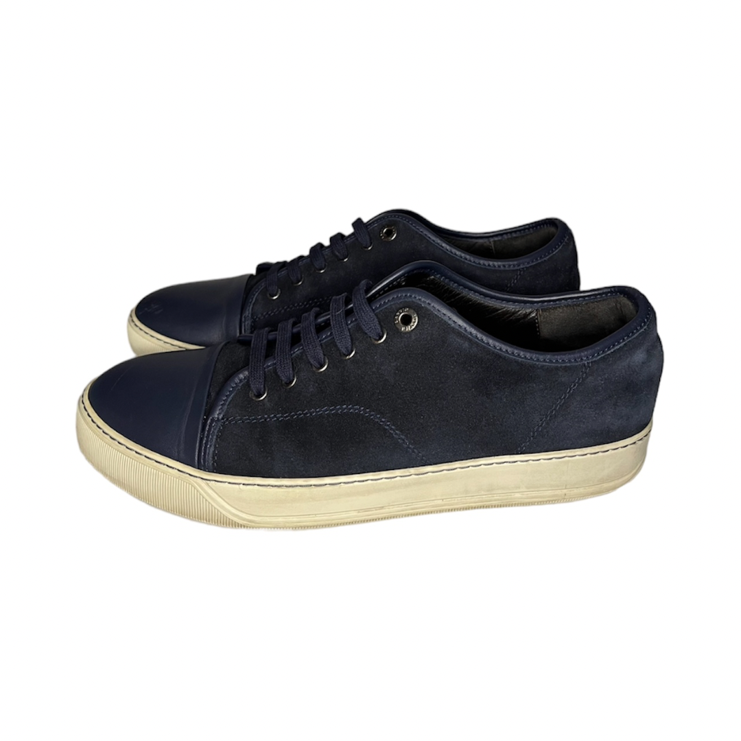 LANVIN NAVY DBB1 CAP TOE SNEAKER / UK 8