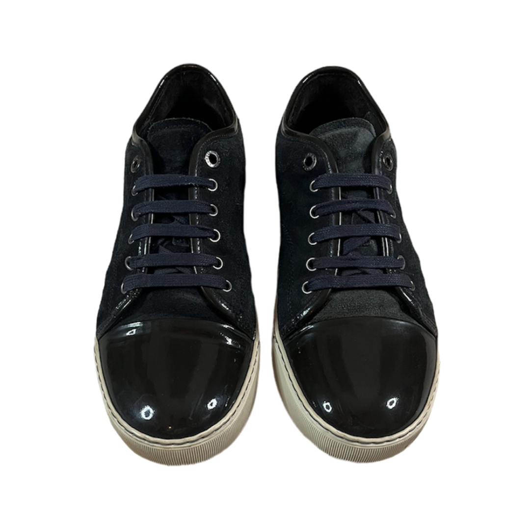 LANVIN NAVY DBB1 CAP TOE SNEAKER / UK 7