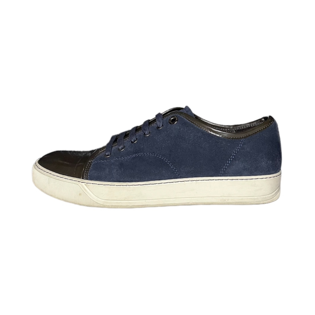 LANVIN NAVY DBB1 CAP TOE SNEAKER / UK 8