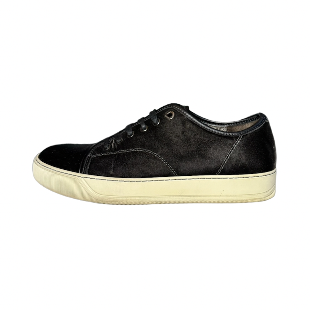 LANVIN BLACK VELOUR DBB1 SNEAKER / UK 8