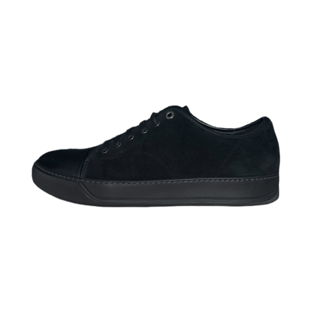 LANVIN DBB1 CAP TOE BLACK SUEDE SNEAKER | EU 44