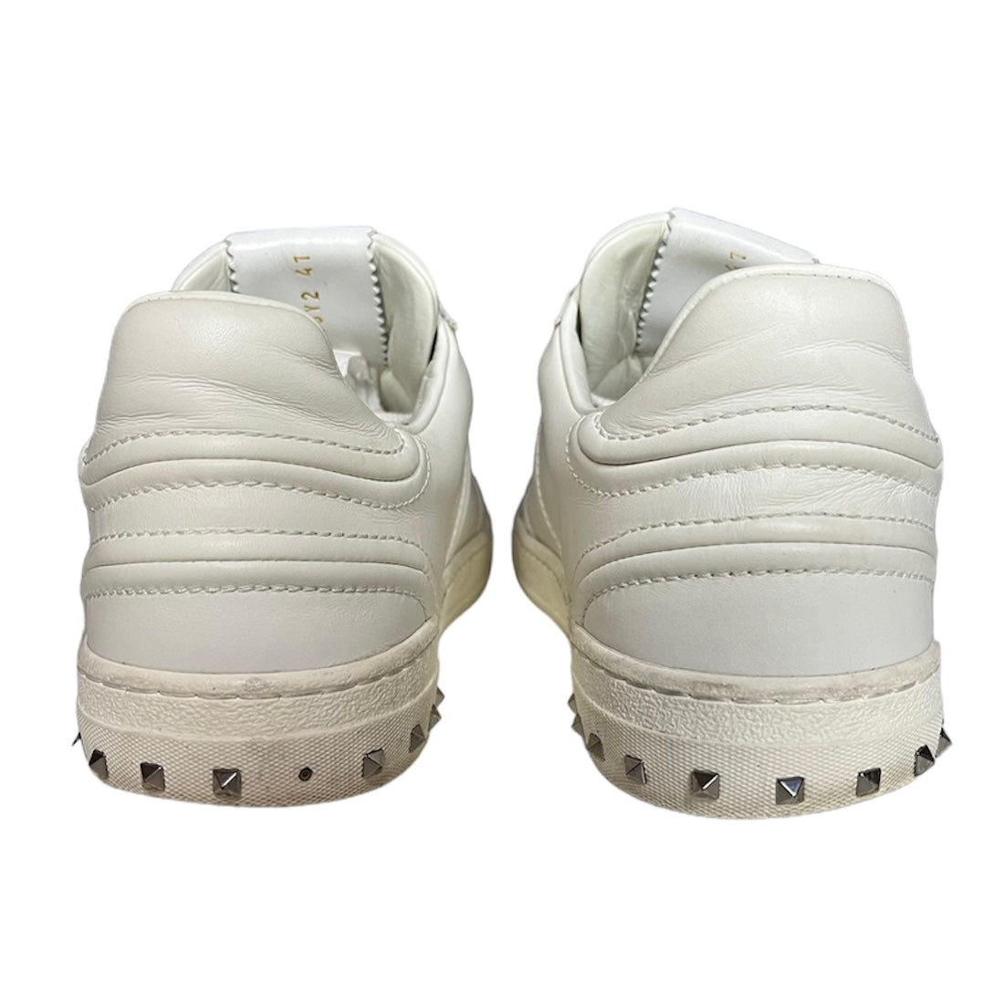 VALENTINO WHITE FLYCREW LEATHER SNEAKER / EU 41