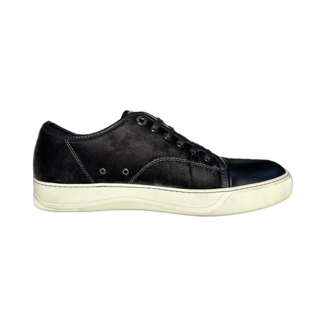 LANVIN BLACK VELOUR DBB1 SNEAKER / UK 8