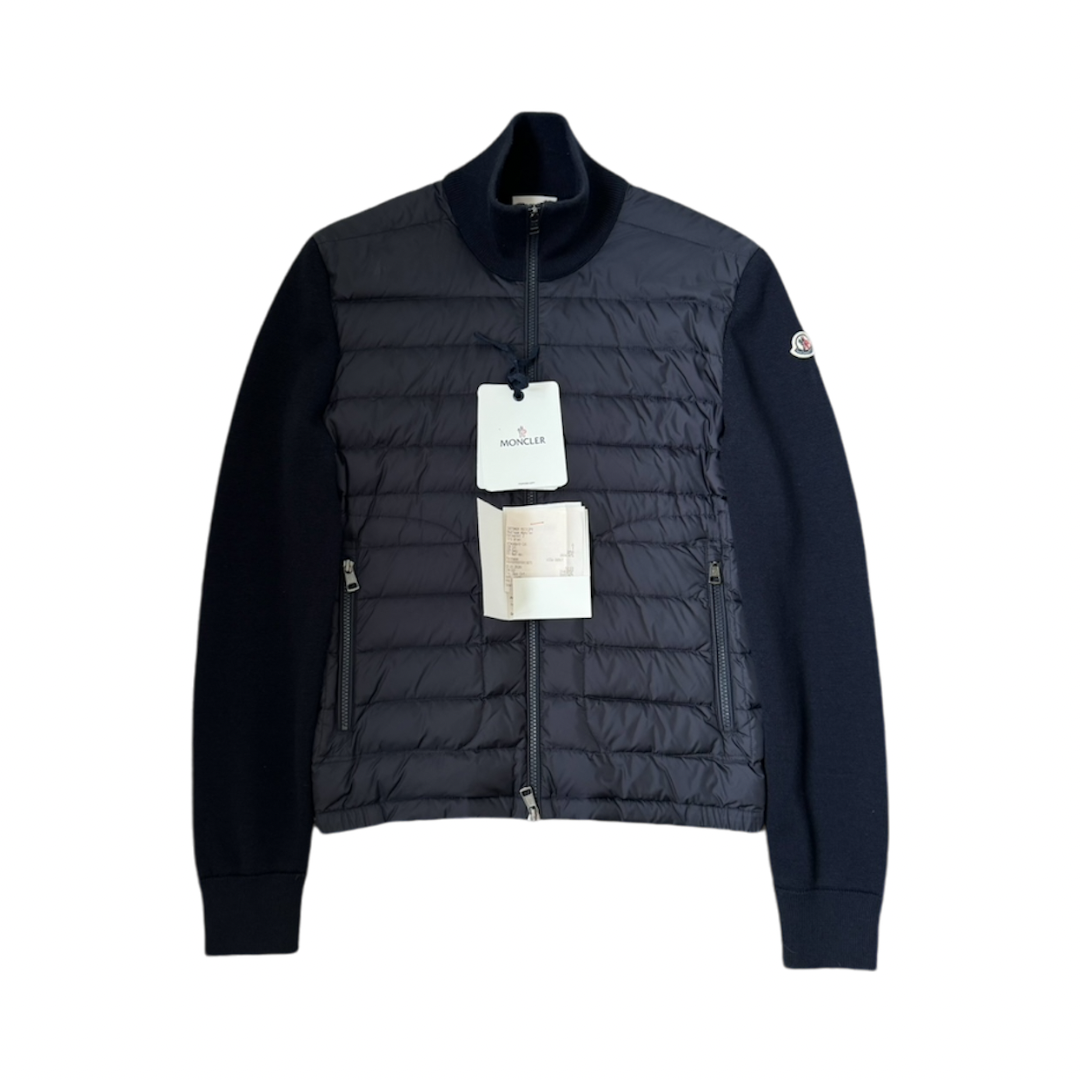 MONCLER DOWN TRICOT CARDIGAN NAVY | M