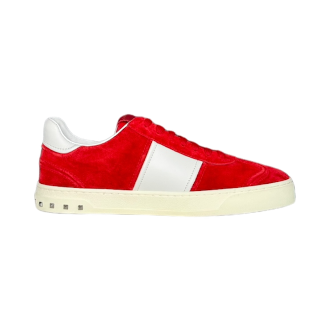 VALENTINO FLYCREW RED SUEDE SNEAKER / EU 41