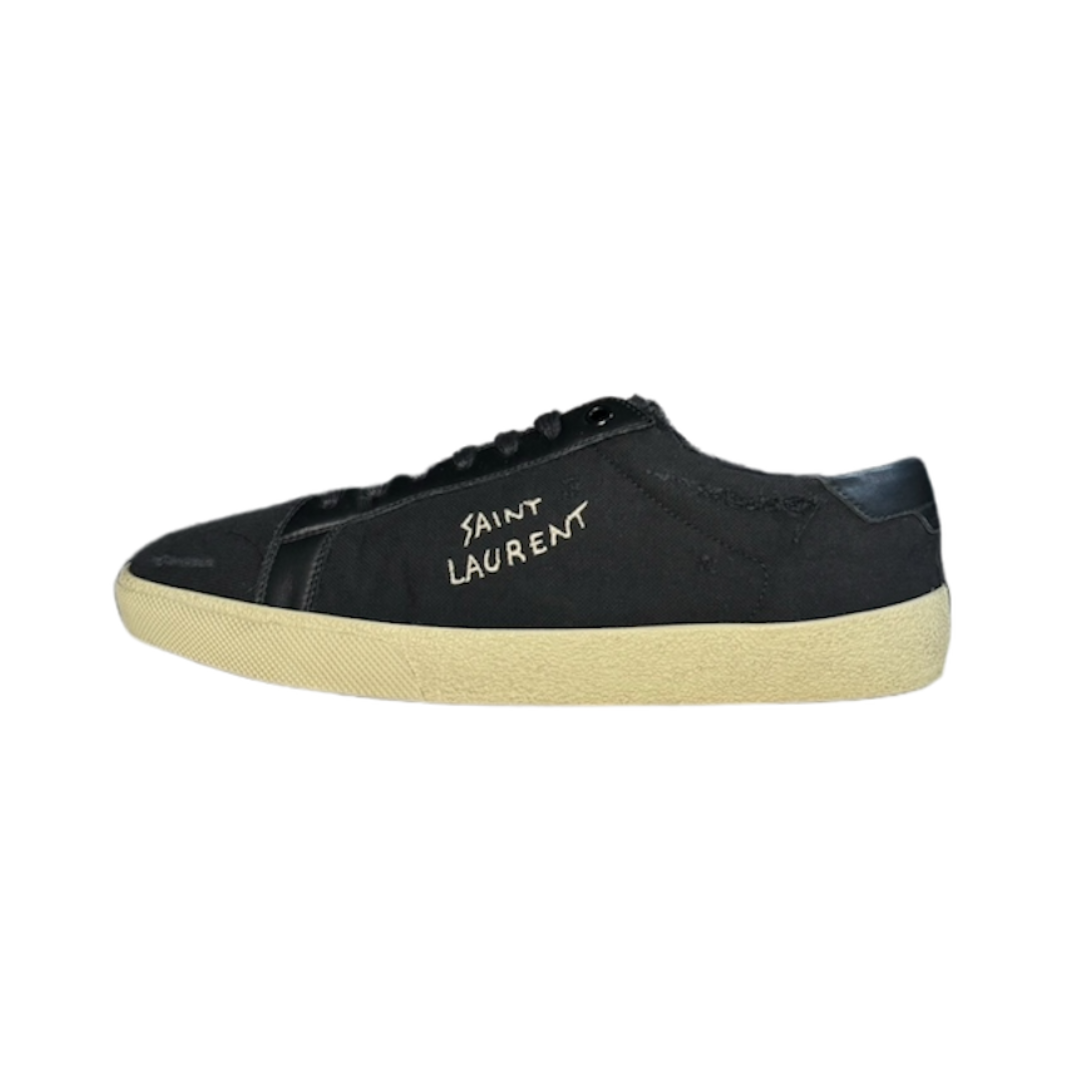 SAINT LAURENT BLACK CANVA SNEAKER / EU 41