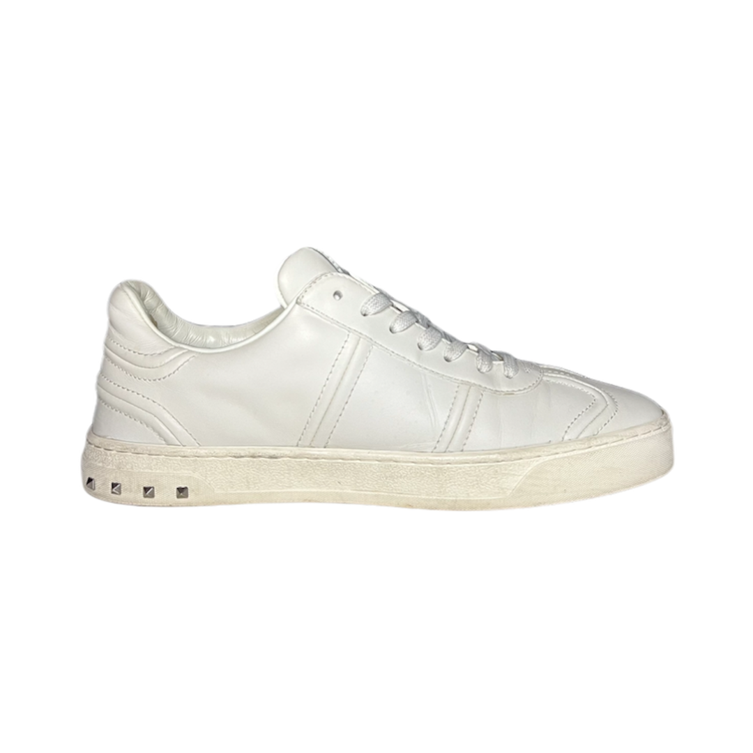 VALENTINO WHITE FLYCREW LEATHER SNEAKER / EU 41