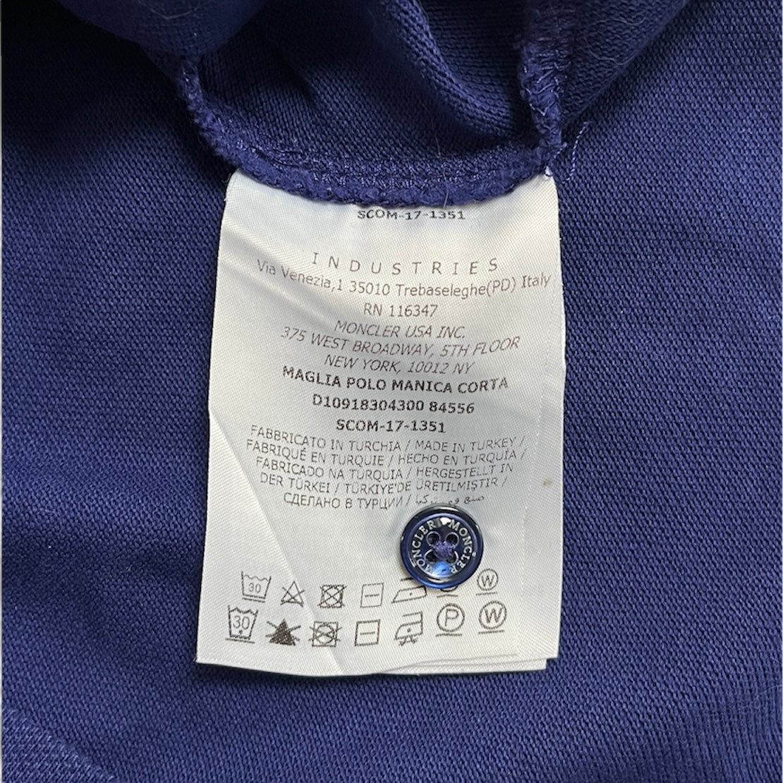 MONCLER BLUE POLO SHIRT / S