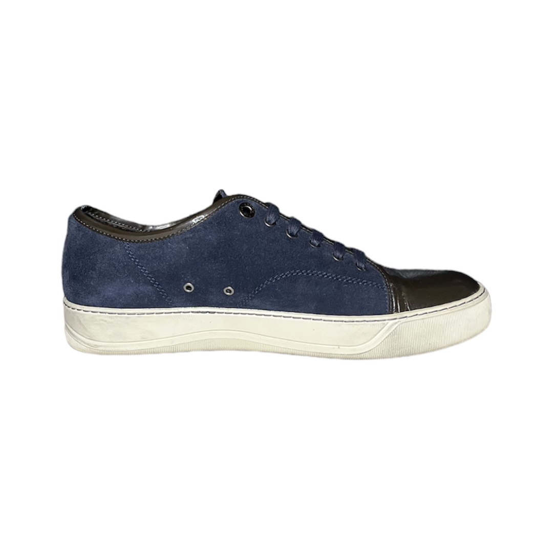 LANVIN NAVY DBB1 CAP TOE SNEAKER / UK 8