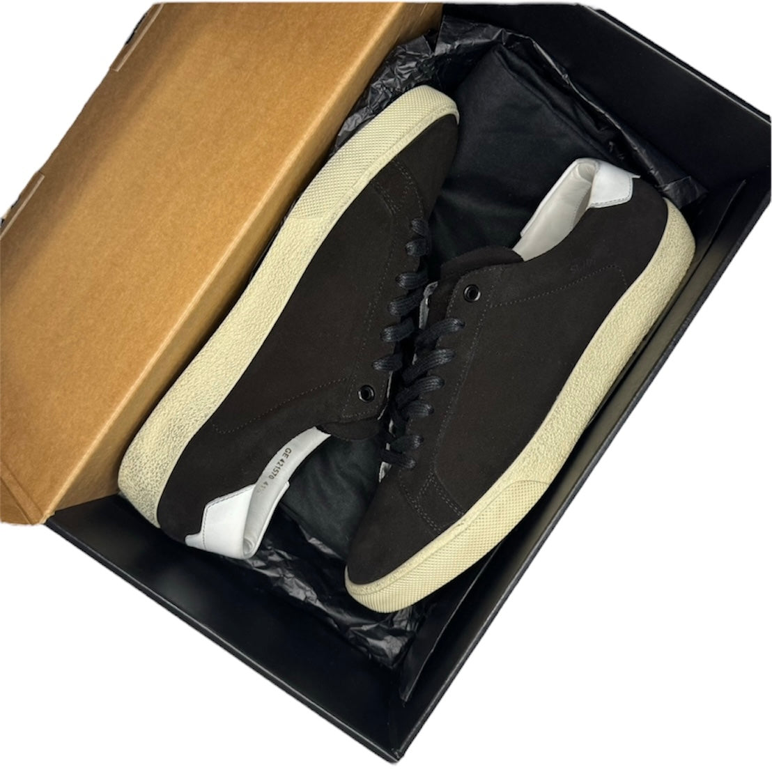 SAINT LAURENT BLACK SL 06 SUEDE SNEAKER / EU 41.5