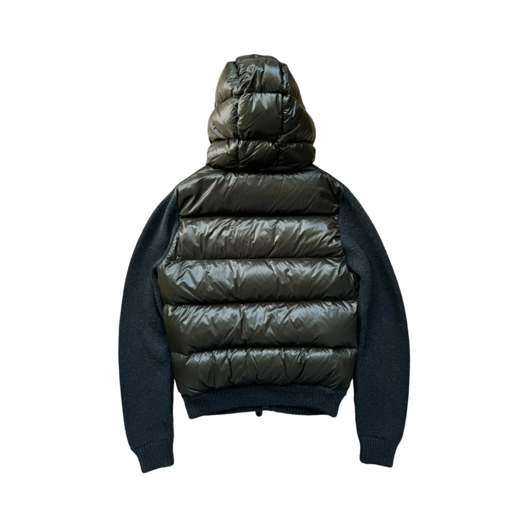 MONCLER GREY MAGLIONE TRICOT CARDIGAN | L