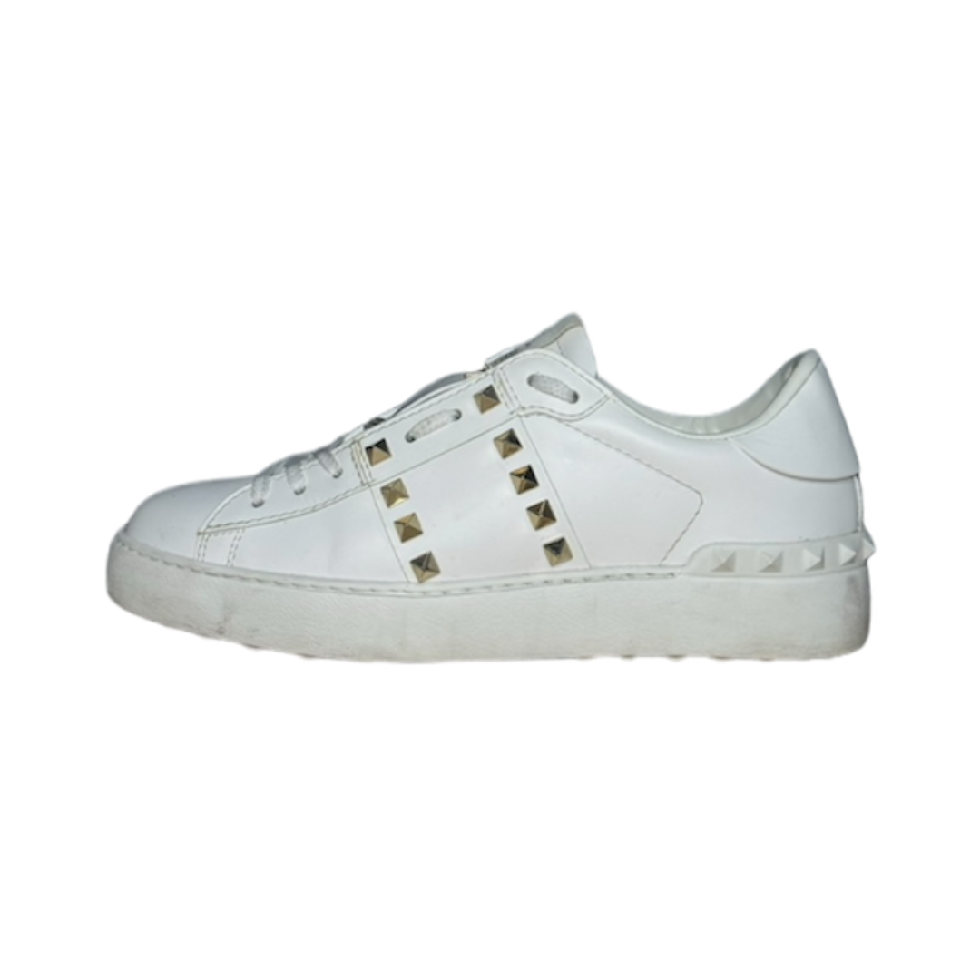 VALENTINO OPEN WHITE ROCKSTUD SNEAKER | EU 38.5