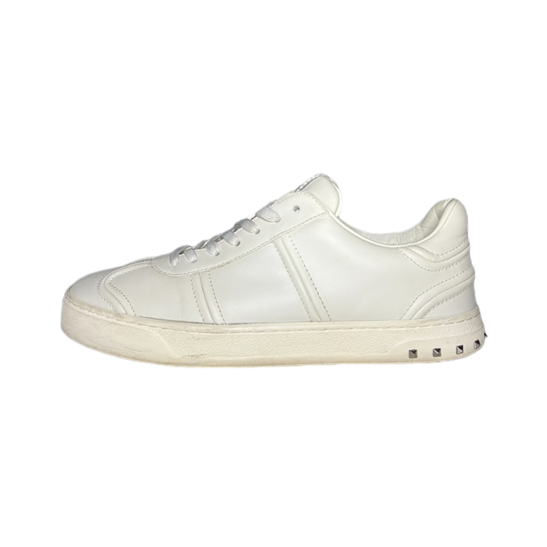 VALENTINO WHITE FLYCREW LEATHER SNEAKER / EU 41