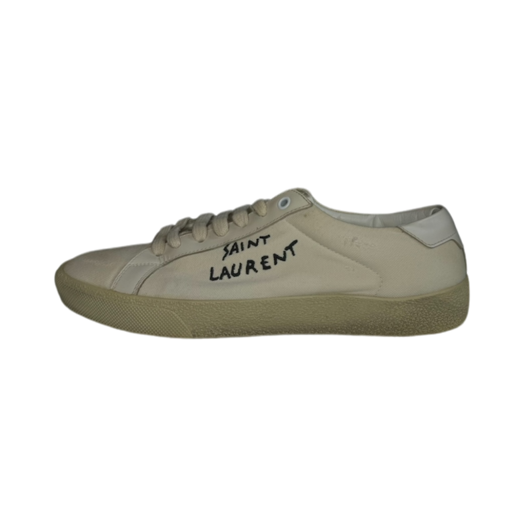 SAINT LAURENT BEIGE CANVA SNEAKER / EU 40