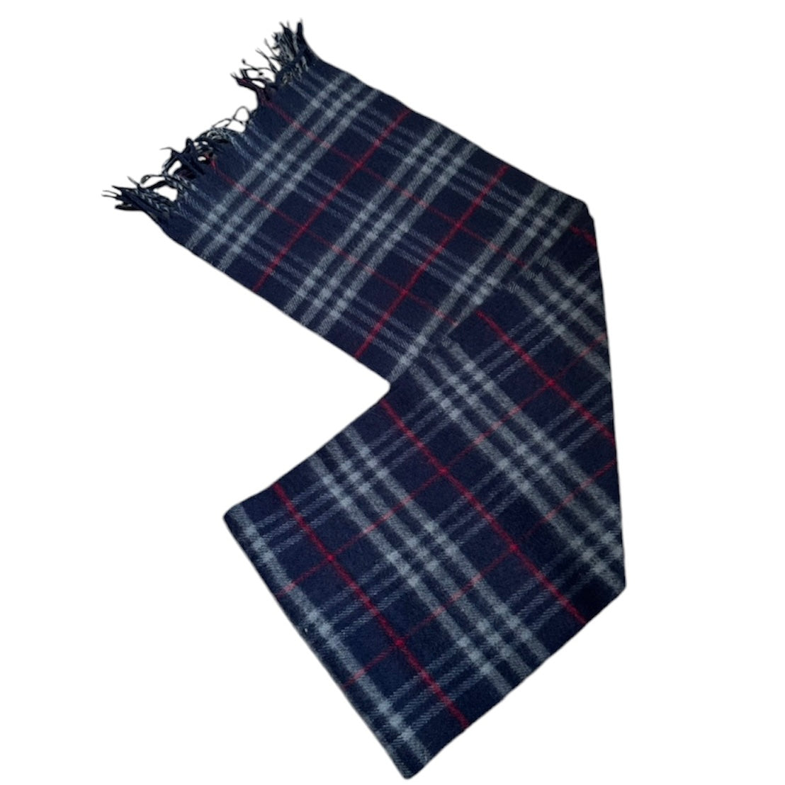 BURBERRY WOOL SCARF NAVY