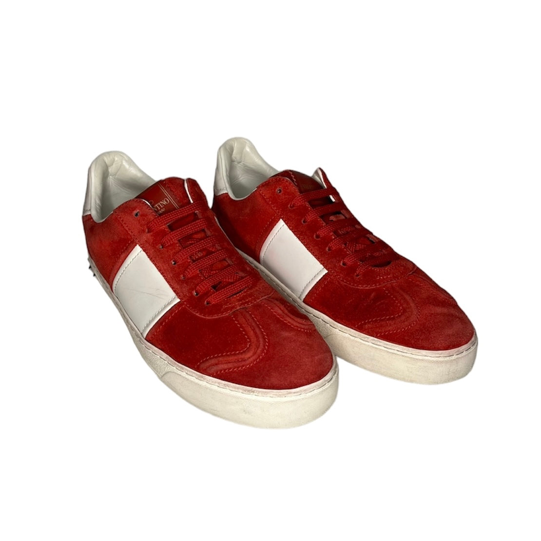 VALENTINO RED FLYCREW SUEDE SNEAKER / EU 41