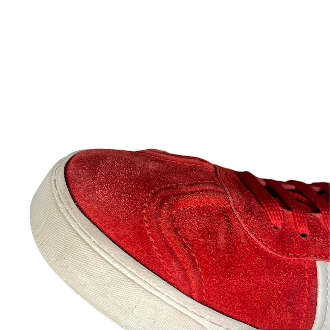 VALENTINO RED FLYCREW SUEDE SNEAKER / EU 41