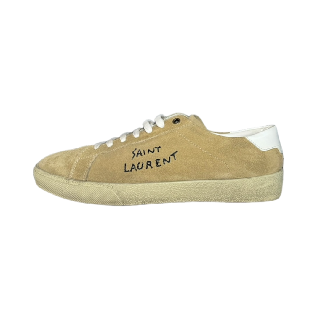 SAINT LAURENT BEIGE SL 06 SUEDE SNEAKER / EU 42