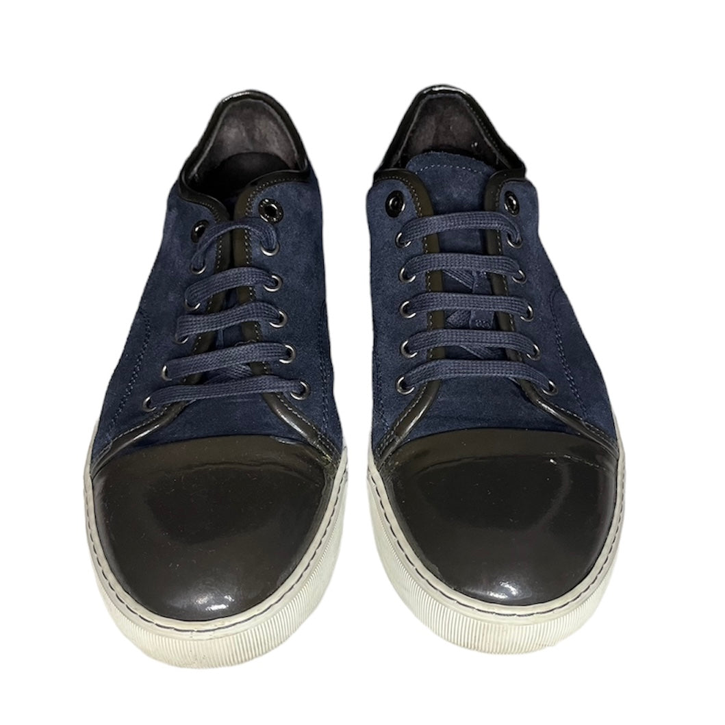 LANVIN NAVY DBB1 CAP TOE SNEAKER / UK 8