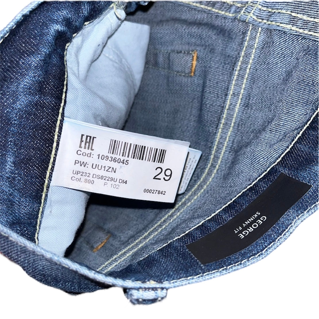 DONDUP BLUE GEORGE SKINNYFIT JEANS / EU 29