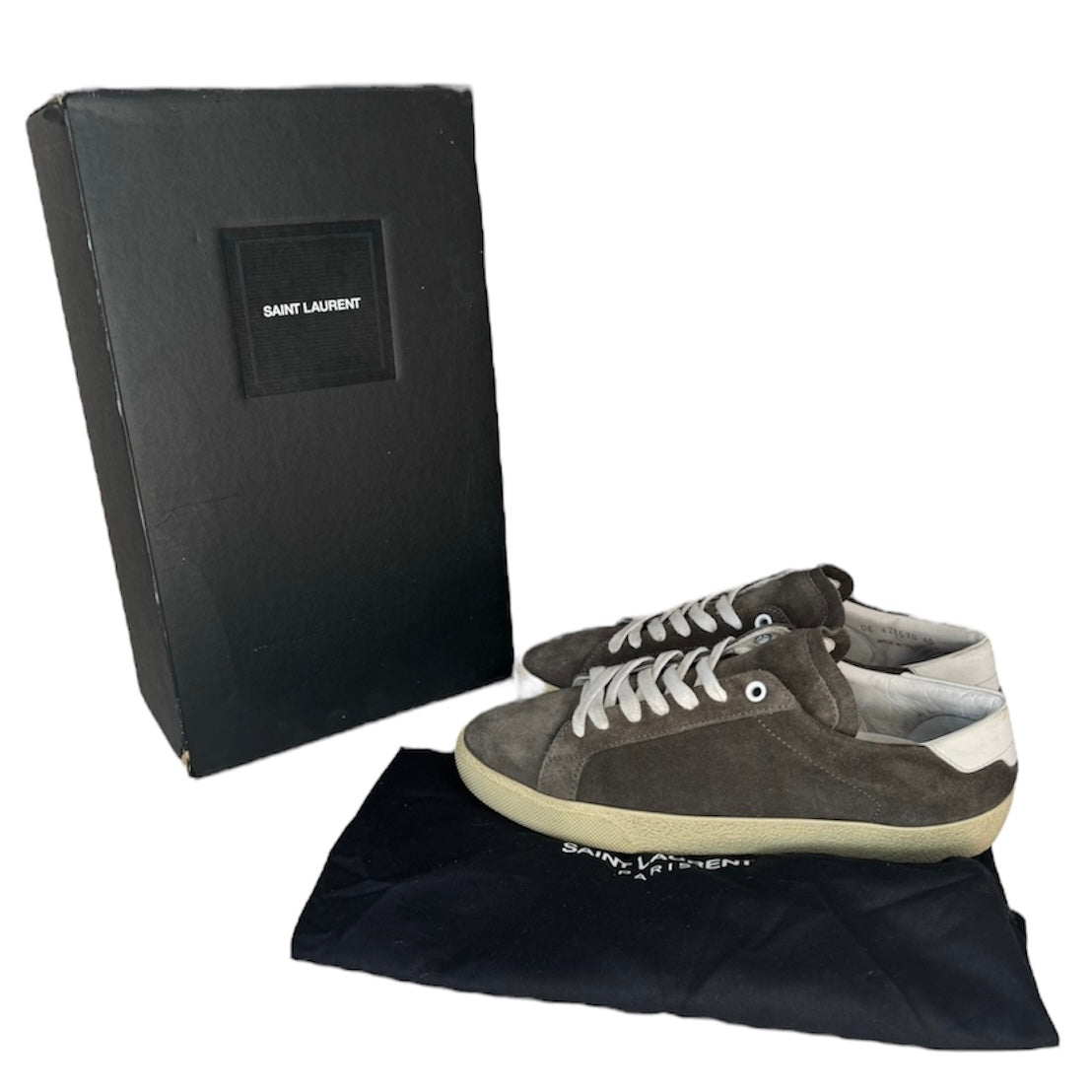 SAINT LAURENT SL 06 SUEDE BROWN SNEAKERS | EU 40