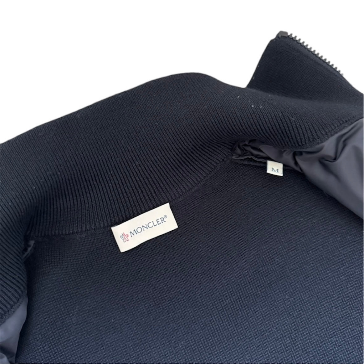 MONCLER DOWN TRICOT CARDIGAN NAVY | M