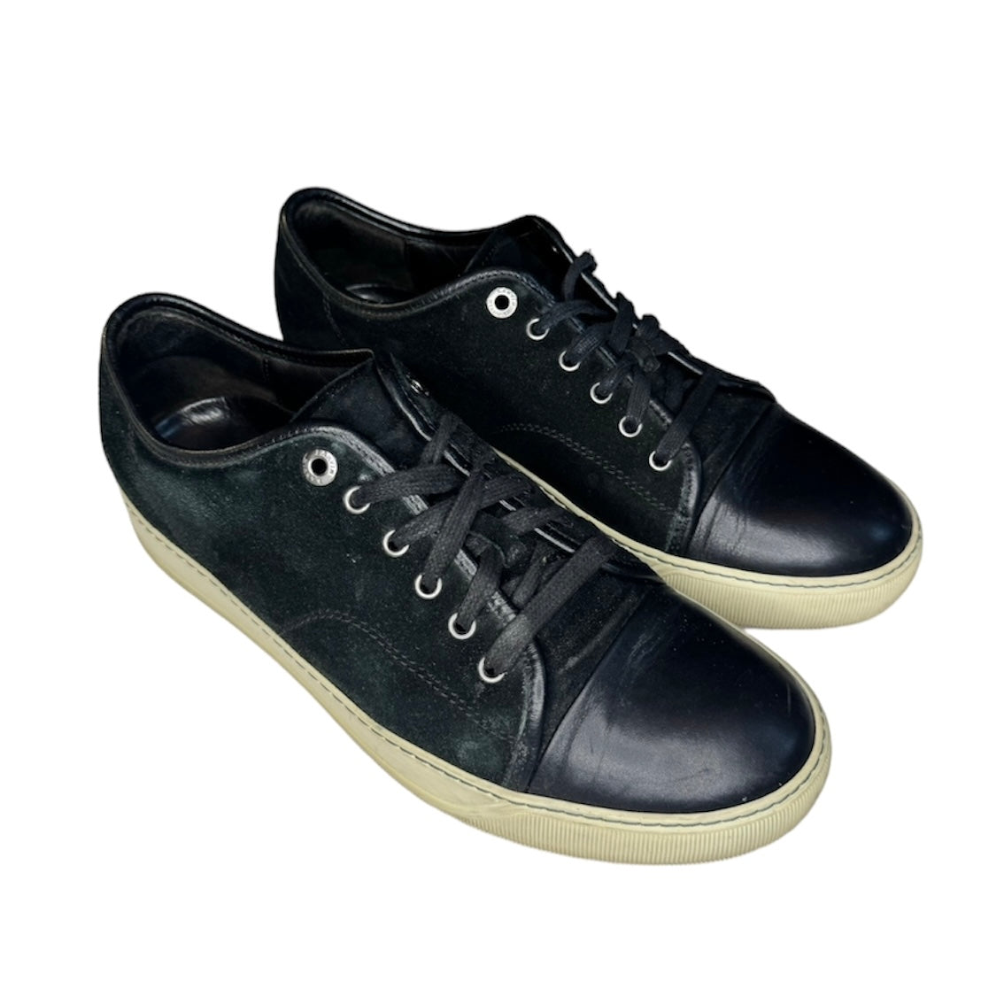 LANVIN BLACK DBB1 SUEDE SNEAKER / UK 8