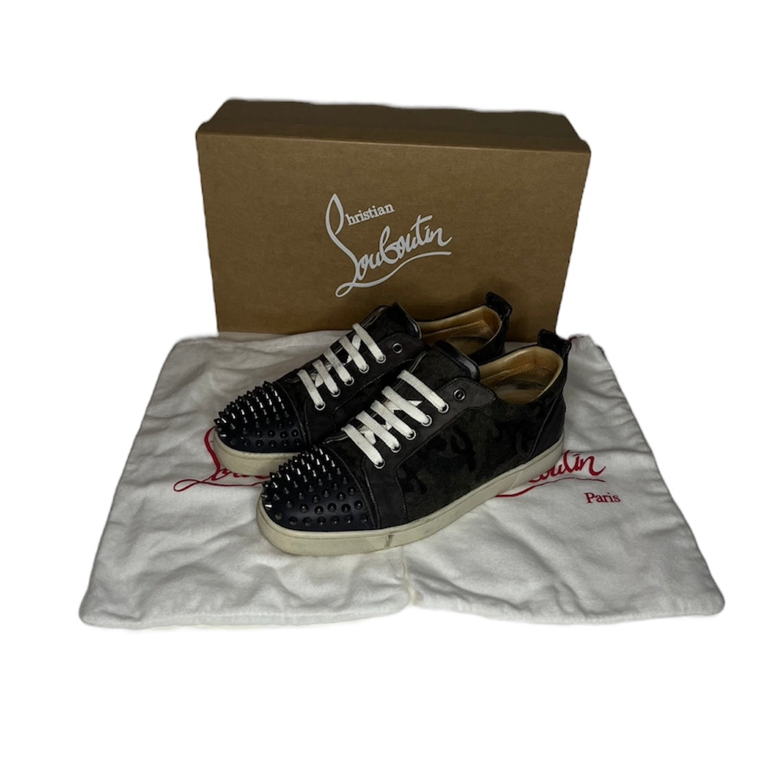 LOUBOUTIN CAMO JUNIOR LOUIS SNEAKER / EU 41