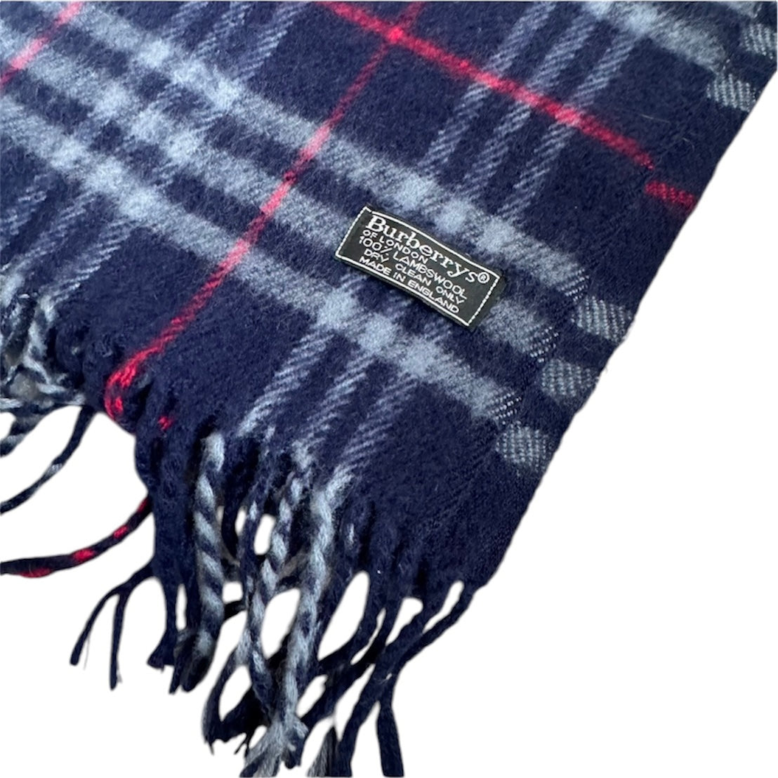 BURBERRY WOOL SCARF NAVY