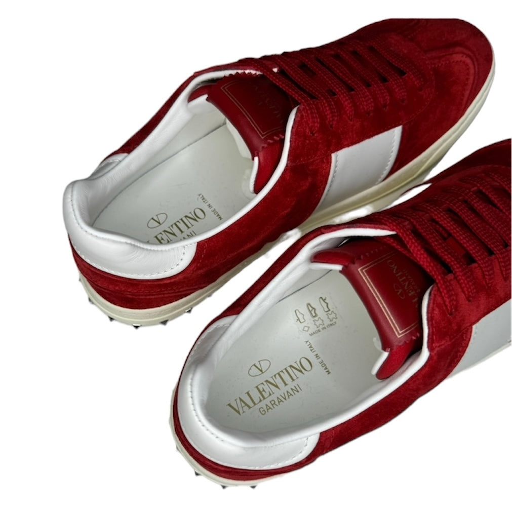 VALENTINO FLYCREW RED SUEDE SNEAKER / EU 41