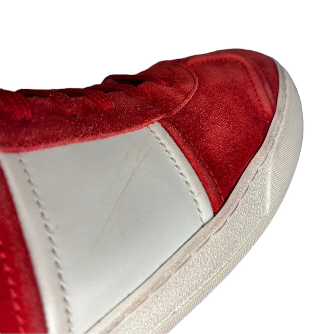 VALENTINO RED FLYCREW SUEDE SNEAKER / EU 41