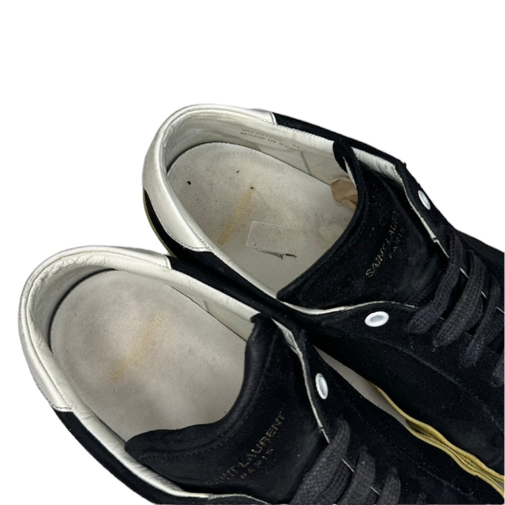 SAINT LAURENT BLACK SL 06 SUEDE SNEAKER / EU 44.5