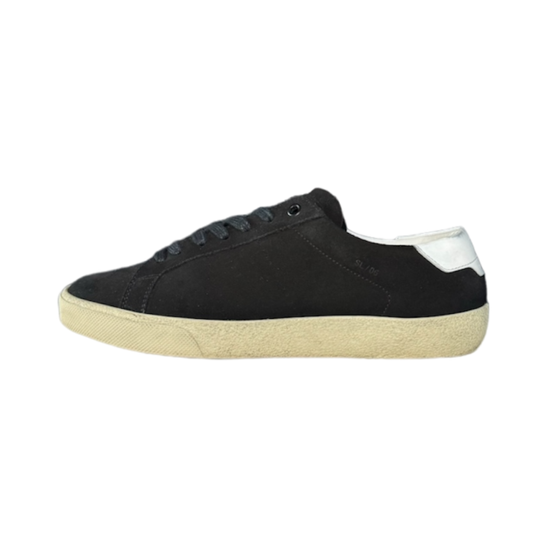 SAINT LAURENT BLACK SL 06 SUEDE SNEAKER / EU 41.5