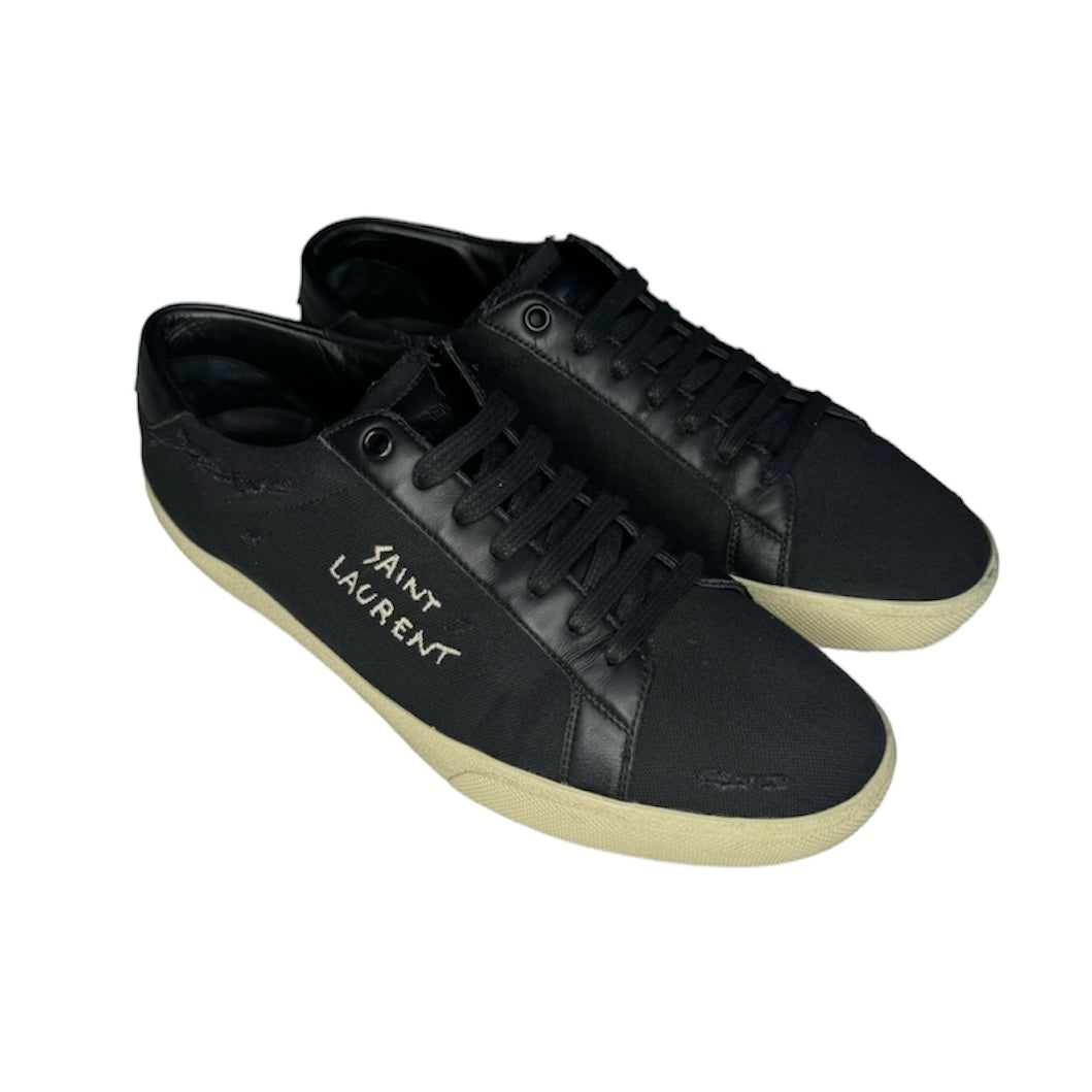 SAINT LAURENT BLACK CANVA SNEAKER / EU 41