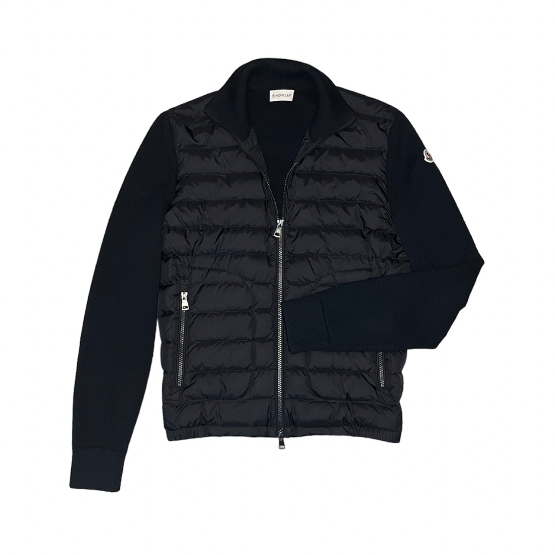 MONCLER BLACK TRICOT CARDIGAN / S